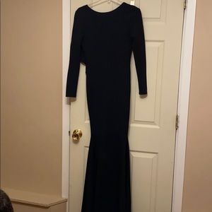 Ruffled bottom black dress